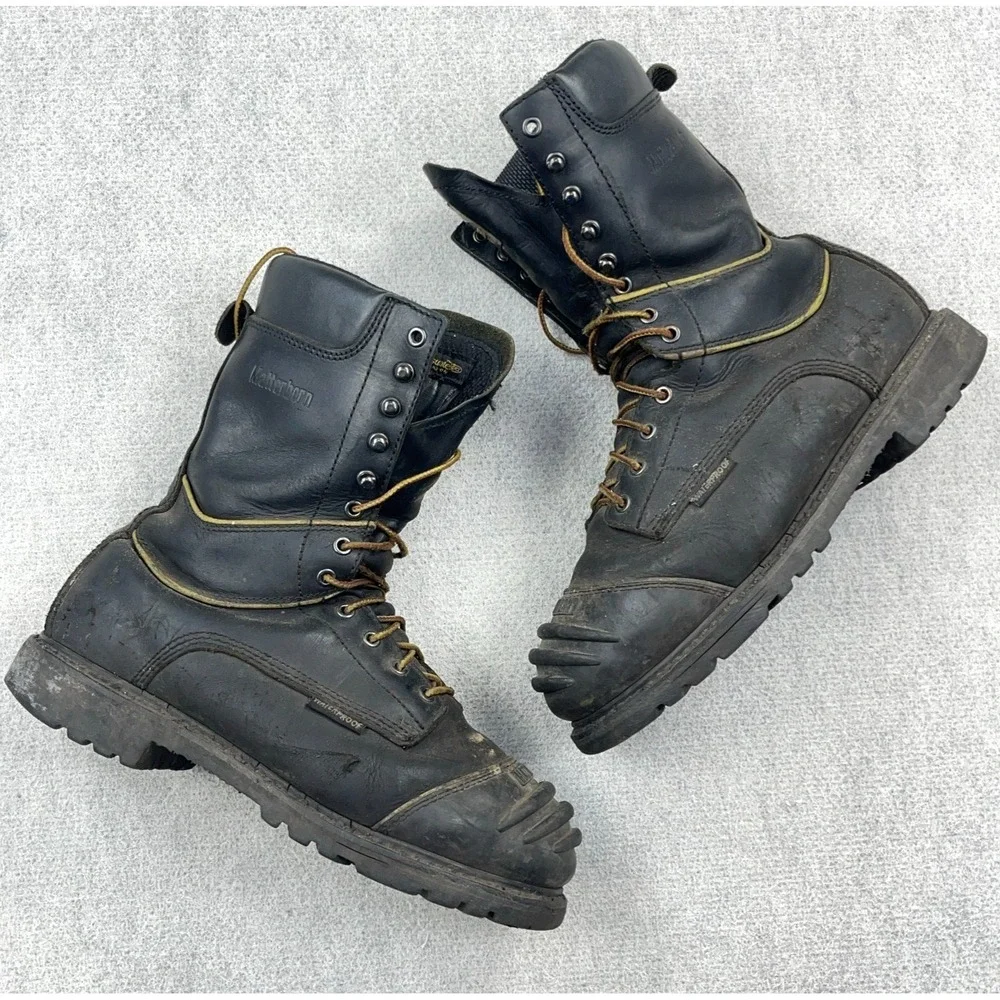 Matterhorn Black Leather Metguard Boots Mining Men's size 9.5W